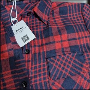 New 'Cupshe' Button Up Flannel Long Sleeve Shirt - Sz XXL